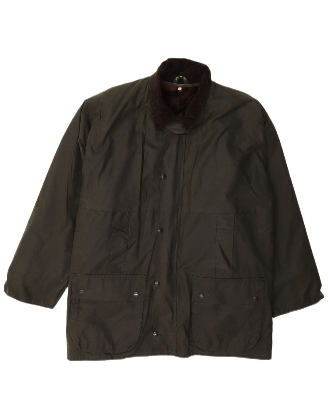 Vintage Herrenjacke aus gewachster Baumwolle UK 40 Large Grün