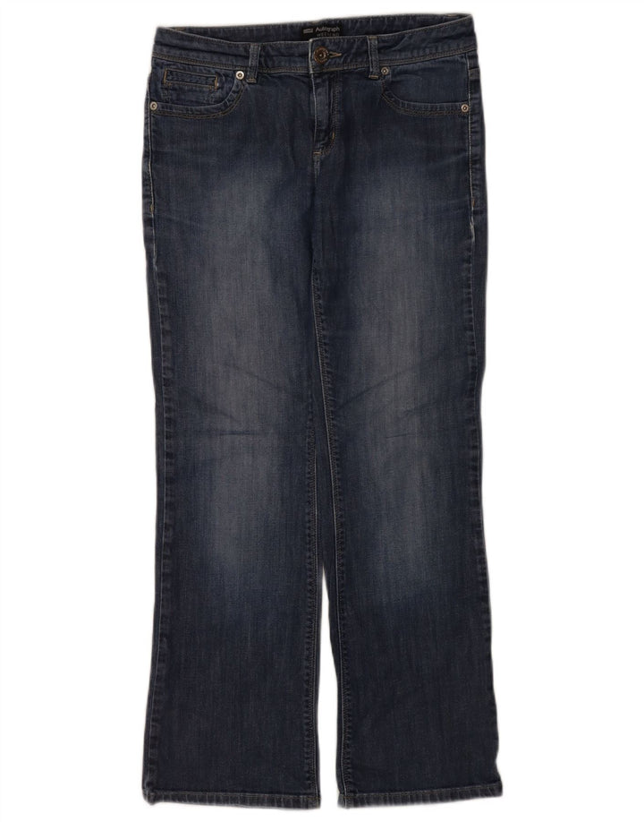 MARKS & SPENCER Damen Autograph Bootcut Jeans UK 10 Small W28 Blaue Baumwolle