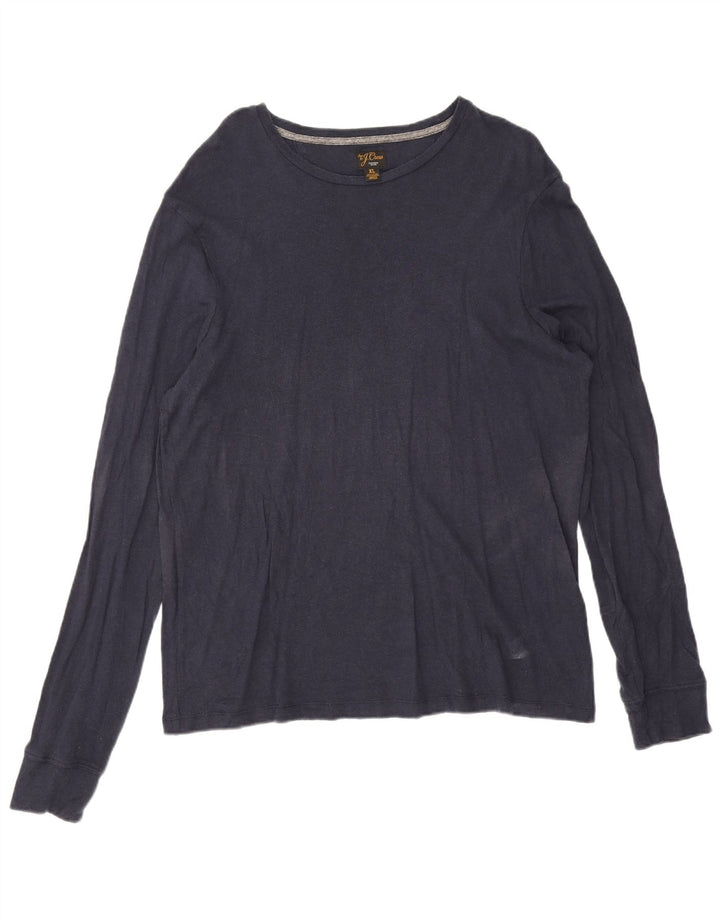 J. Crew Herren-Top, langärmelig, XL, Marineblau, Baumwolle