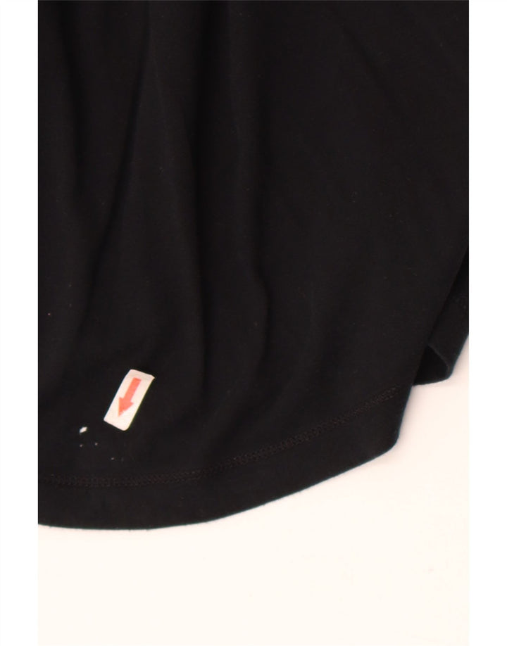 Ralph Lauren Damen-Oberteil mit Rüschen vorne, langärmlig, UK 12, Mittelschwarz