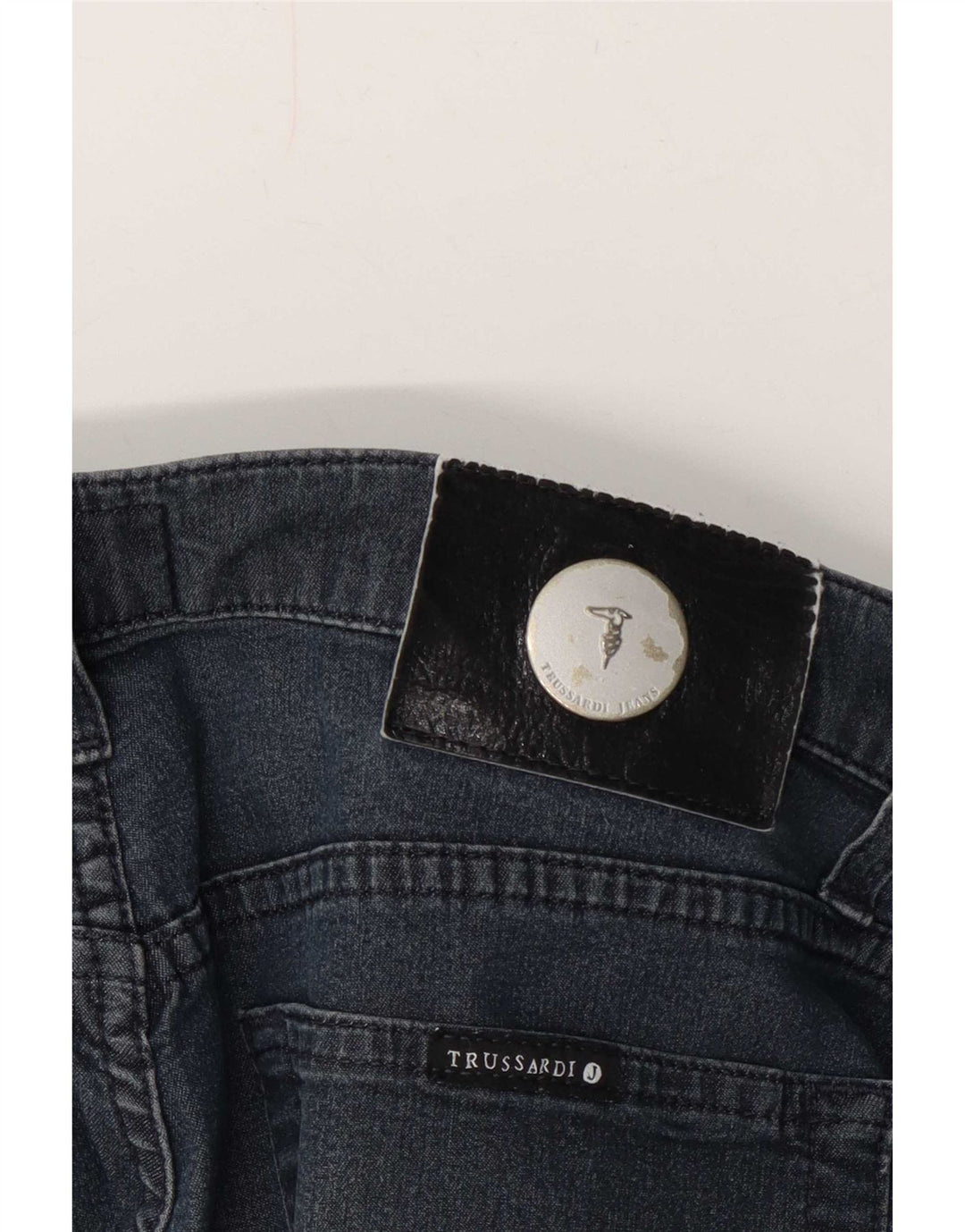 Trussardi Damen Straight Jeans W32 L27 Marineblau