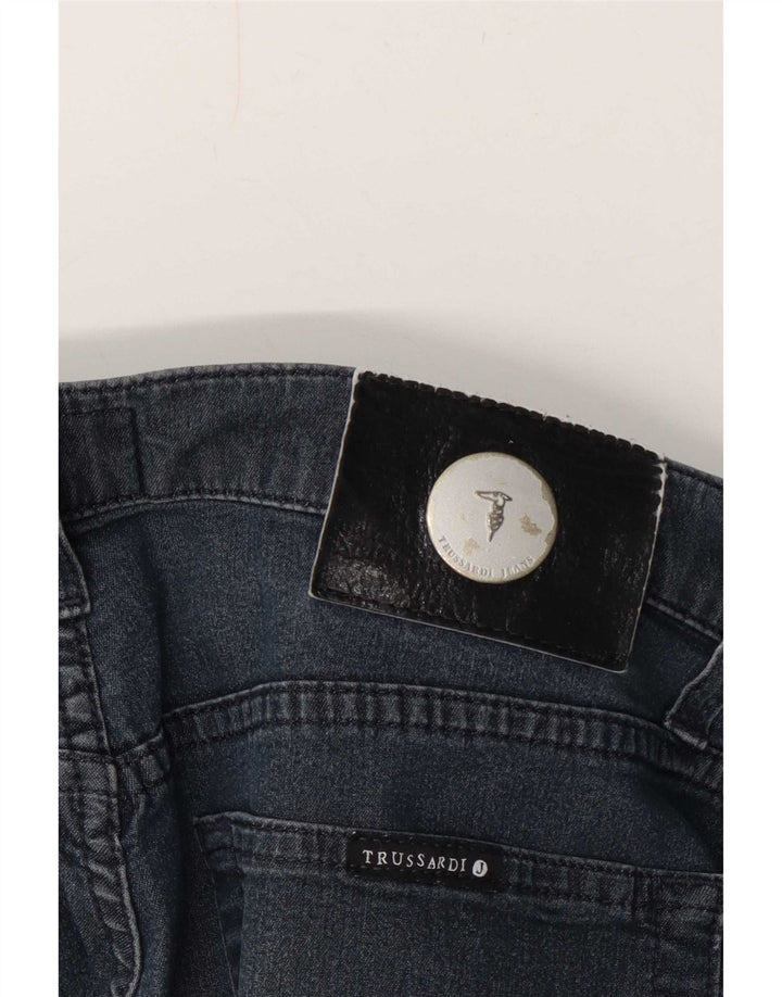Trussardi Damen Straight Jeans W32 L27 Marineblau