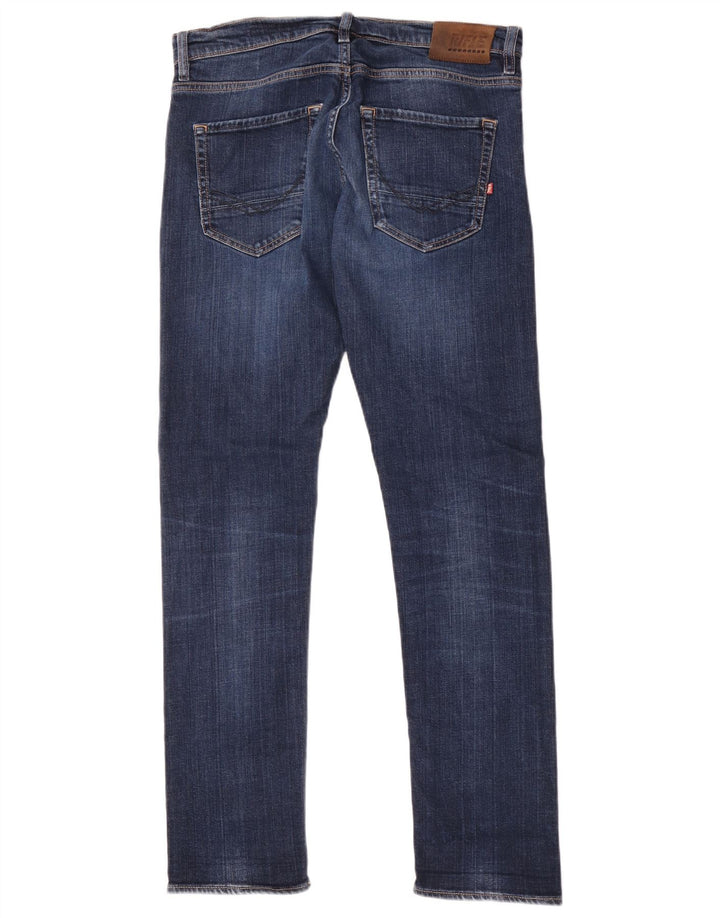 Rifle Herren Slim Jeans W34 L33 Blaue Baumwolle