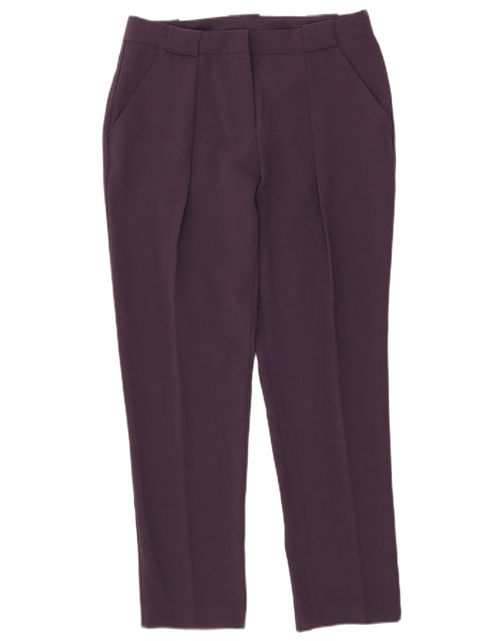 Benetton Slim Chino-Hose für Damen IT 42 Mittel W30 L28 Lila Polyester