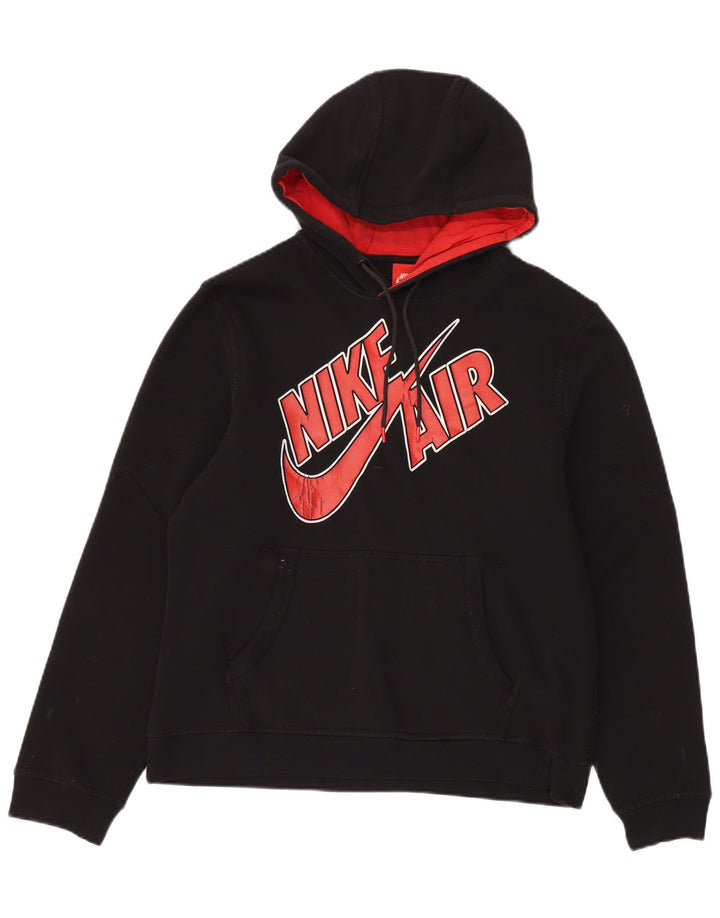 Nike Herren Air Graphic Hoodie Pullover Mittelschwarze Baumwolle