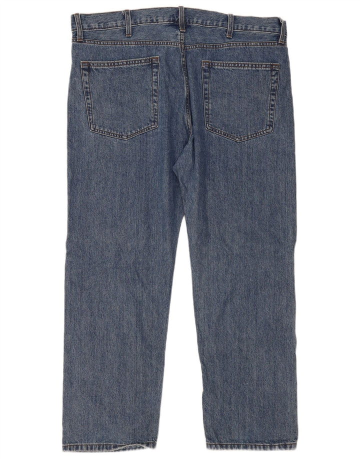 Marks & Spencer Herren Straight Jeans W40 L29 Blaue Baumwolle