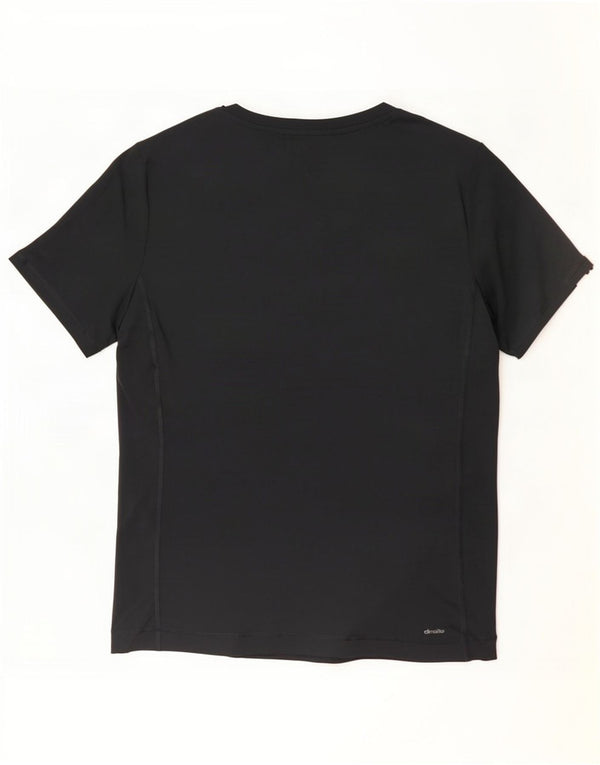 Adidas Damen Climalite T-Shirt Top UK 18 XL Schwarz Polyester