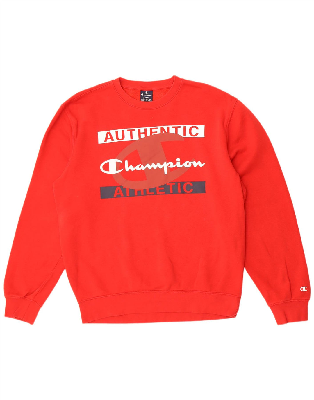 Champion Herren-Sweatshirt mit Grafik, groß, aus roter Baumwolle