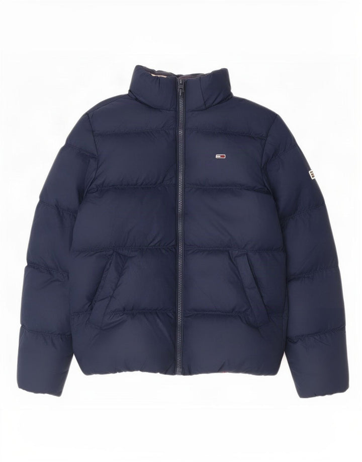 Tommy Hilfiger Herren Wattierte Jacke UK 36 Small Marineblau Polyester