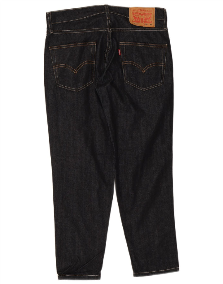 LEVI'S Damen 511 Slim Cropped Jeans W30 L24 Marineblaue Baumwolle