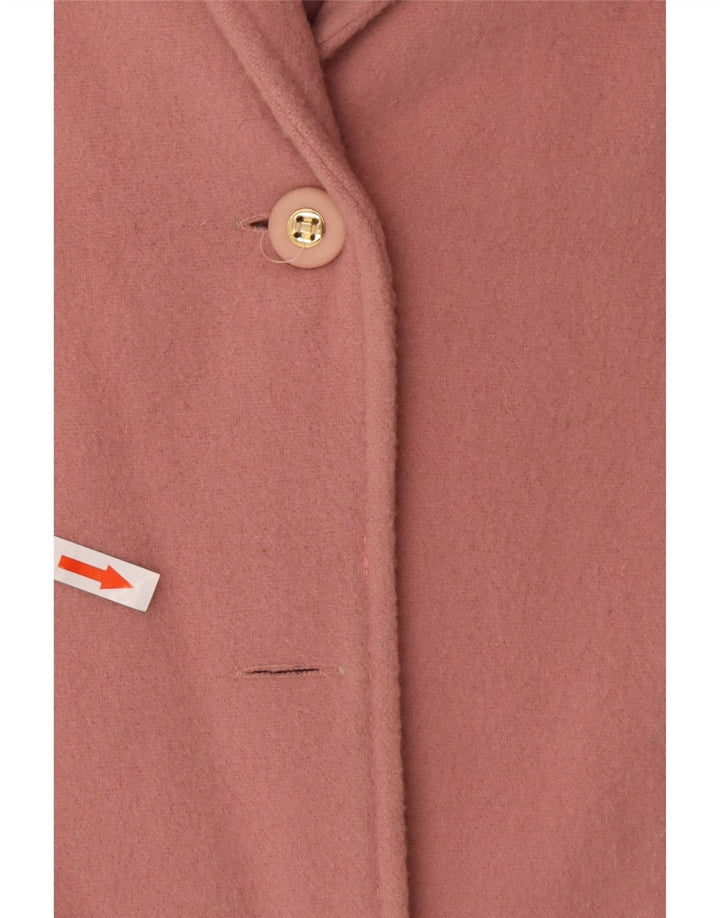 Vintage Damen 2-Knopf-Blazerjacke IT 50 XL Rosa Wolle