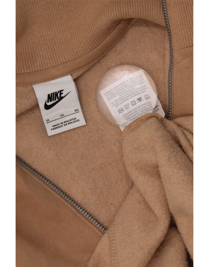 Nike Herren-Sweatshirt mit Reißverschluss, XL, braune Baumwolle