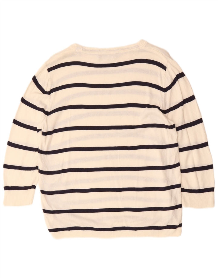 MARKS & SPENCER Damen-Pullover mit U-Boot-Ausschnitt, UK 12, Mittelweiß