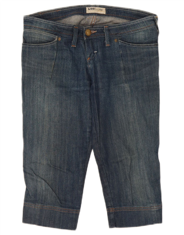 Lee Damen Crystal Capri Jeans W27 L17 Blaue Baumwolle