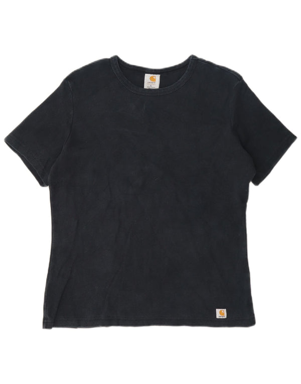 Carhartt Damen T-Shirt Top UK 16 Large Marineblau Baumwolle