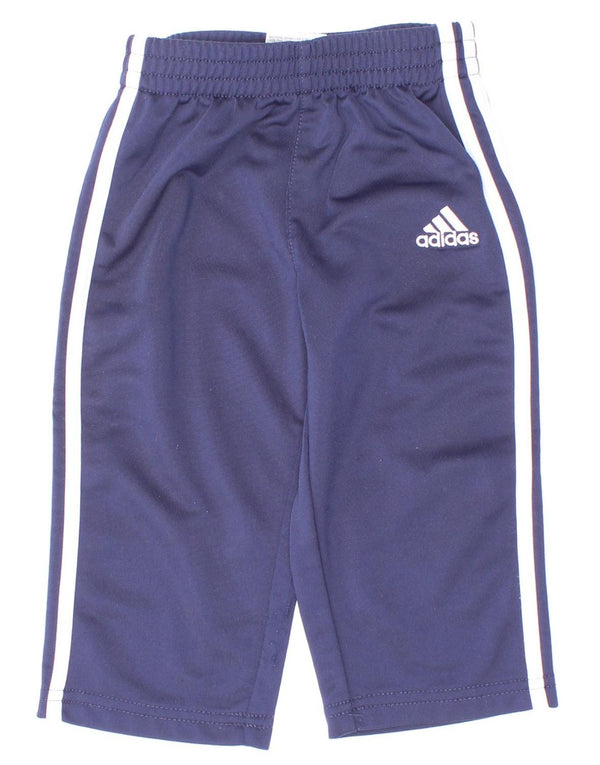 Adidas Baby-Jungen-Trainingshose, 9–12 Monate, Marineblau, Polyester