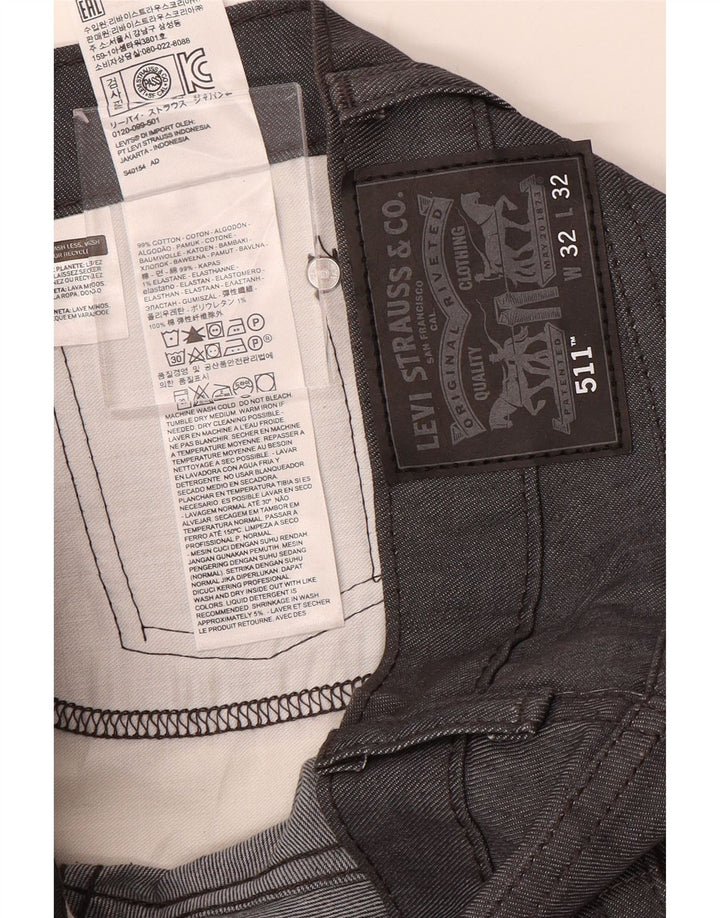 LEVI'S Herren 511 Slim Jeans W32 L32 Marineblau Baumwolle