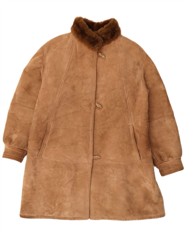 Sinclair Damen-Lammfellmantel IT 48 XL Braunes Lammfell