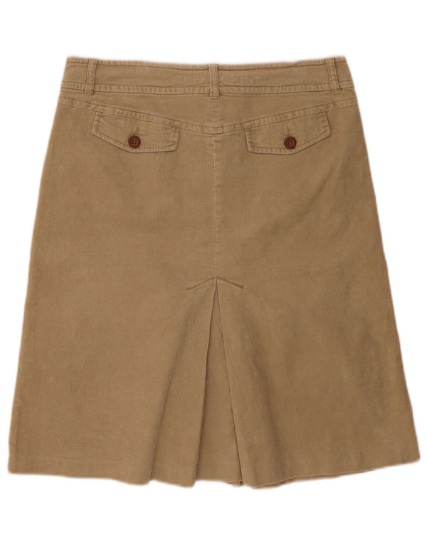 ESPRIT Womens Corduroy Skirt UK 14 Large W32  Beige Cotton