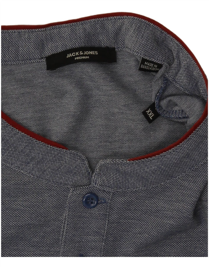 Jack & Jones Herren T-Shirt Top 2XL Marineblau meliert