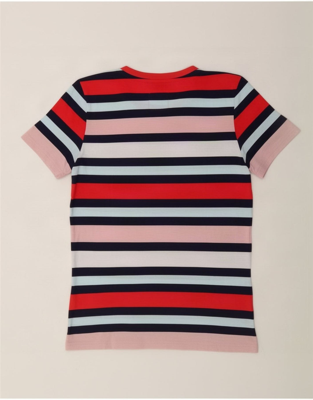 Superdry Damen Grafik-T-Shirt-Oberteil UK 12 Medium Mehrfarbig gestreift