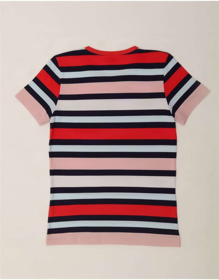 Superdry Damen Grafik-T-Shirt-Oberteil UK 12 Medium Mehrfarbig gestreift