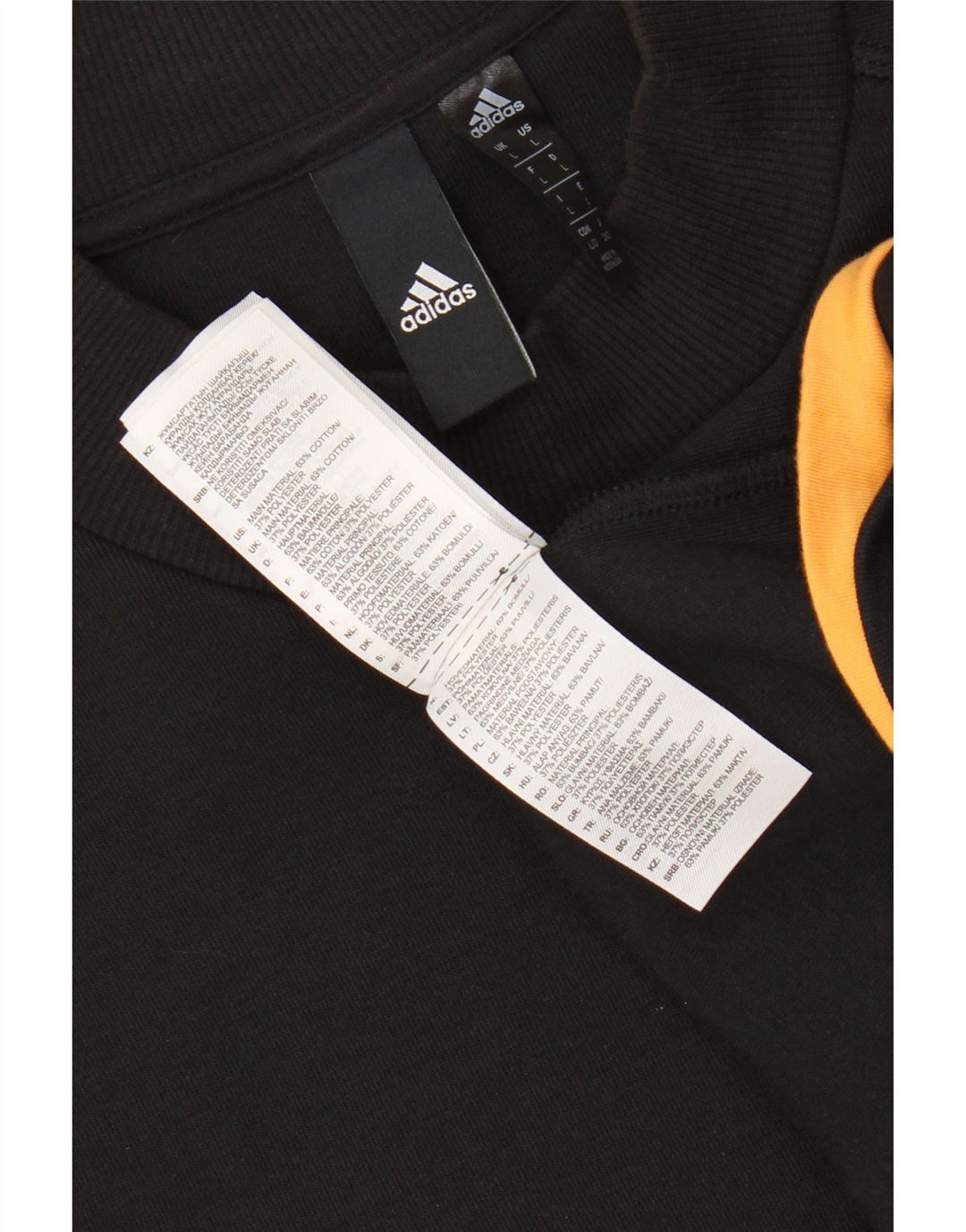 ADIDAS Herren Grafik-Sweatshirt-Pullover, groß, schwarze Baumwolle