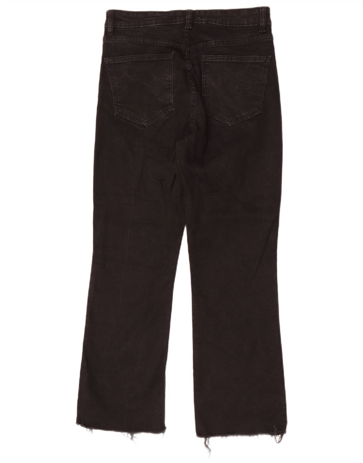 Zara Damen Straight Jeans EU 40 Medium W30 L26 Schwarze Baumwolle