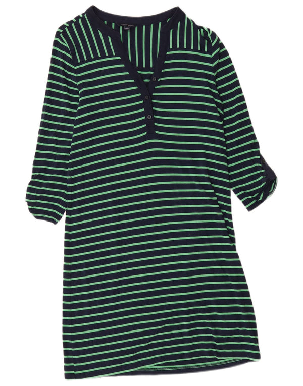 Tommy Hilfiger Damen T-Shirt-Kleid UK 14 Large Marineblau gestreift