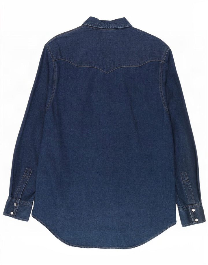Edwin Herren-Jeanshemd aus mittlerer marineblauer Baumwolle