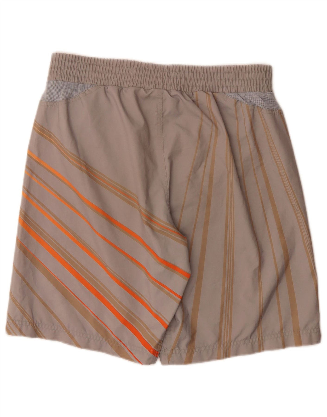 Nike Herren-Badeshorts aus mittelgrau gestreiftem Polyester
