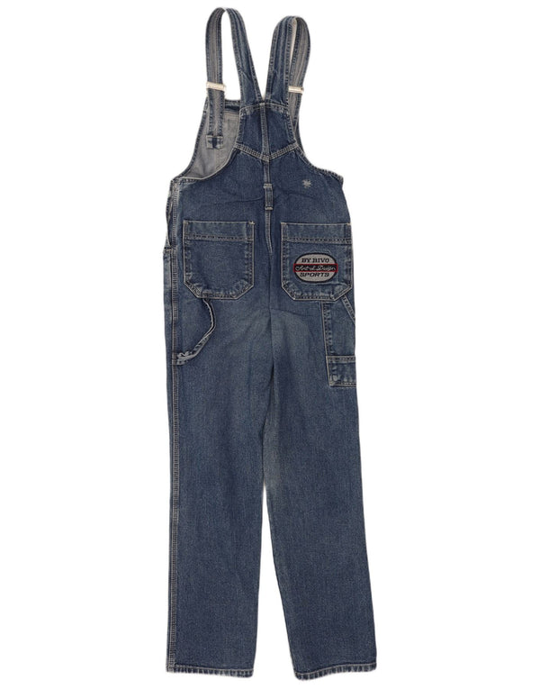 Vintage Damen-Latzhose, gerade Jeans, W30, L30, blaue Baumwolle