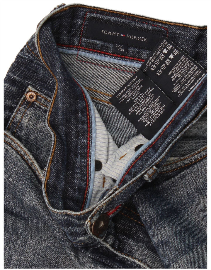Tommy Hilfiger Herren Straight Jeans W32 L34 Blaue Baumwolle