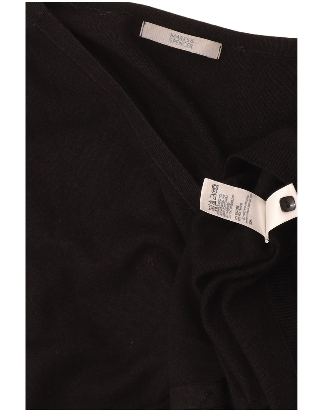 Marks & Spencer Damen-Cardigan-Pullover UK 14 Mittelschwarze Viskose