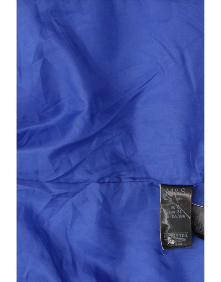 Marks & Spencer Damen Wattierte Jacke UK 6 XS Blau Polyester