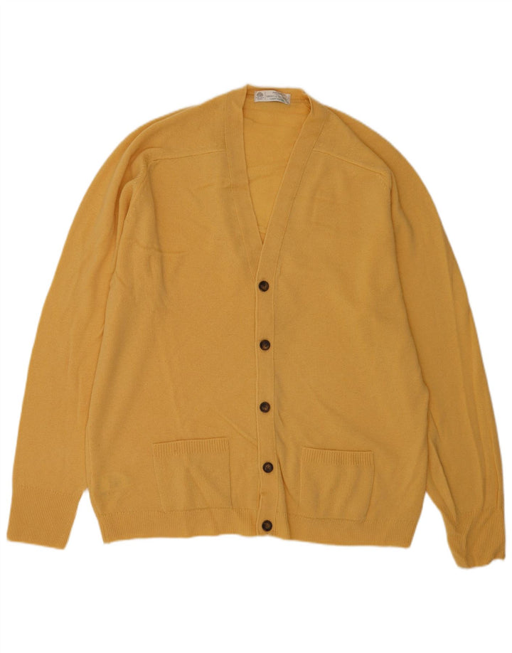 Marks & Spencer Herren Strickjacke XL Gelbe Schurwolle