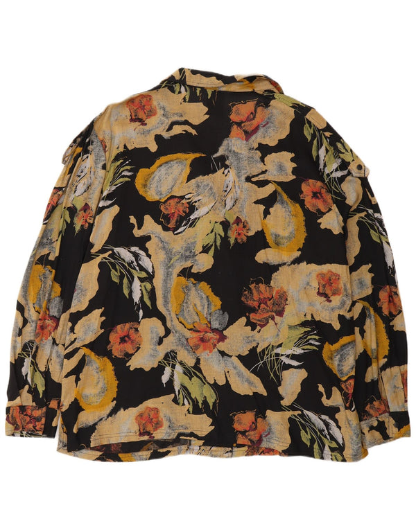 C&A Damen-Hemdbluse EU 48 2XL Mehrfarbige florale Viskose