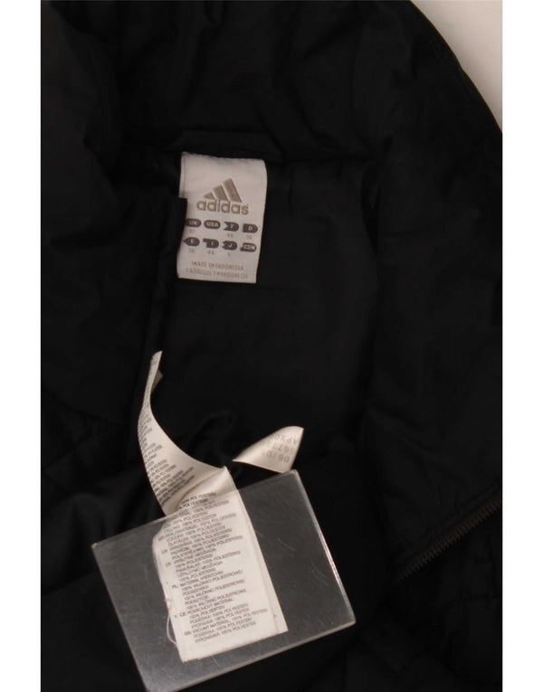 Adidas Damen Steppjacke UK 12 Medium Schwarz Polyester