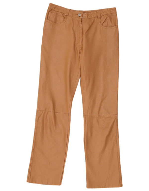 J.J.Scott Damen Gerade Lederhose W28 L27 Braun
