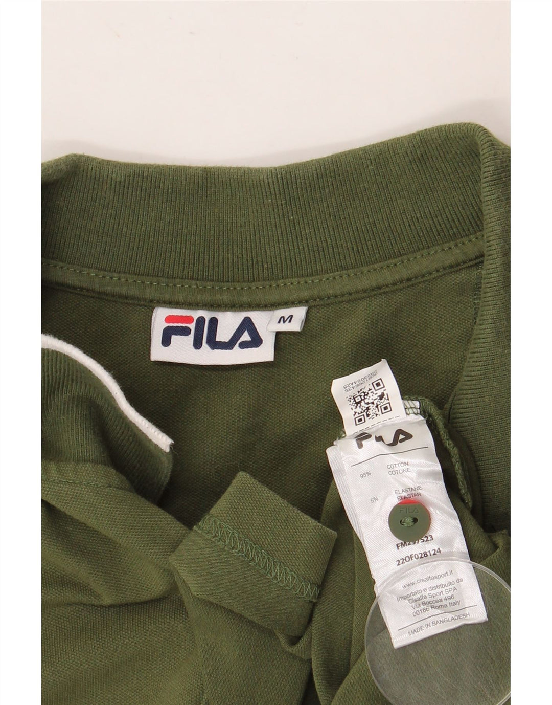 FILA Herren-Poloshirt aus mittlerer Khaki-Baumwolle