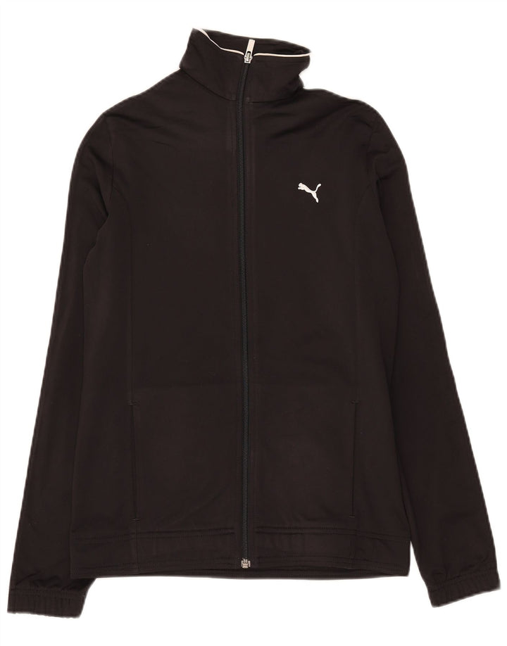 PUMA Womens Tracksuit Top Jacket UK 12 Medium  Black Polyester