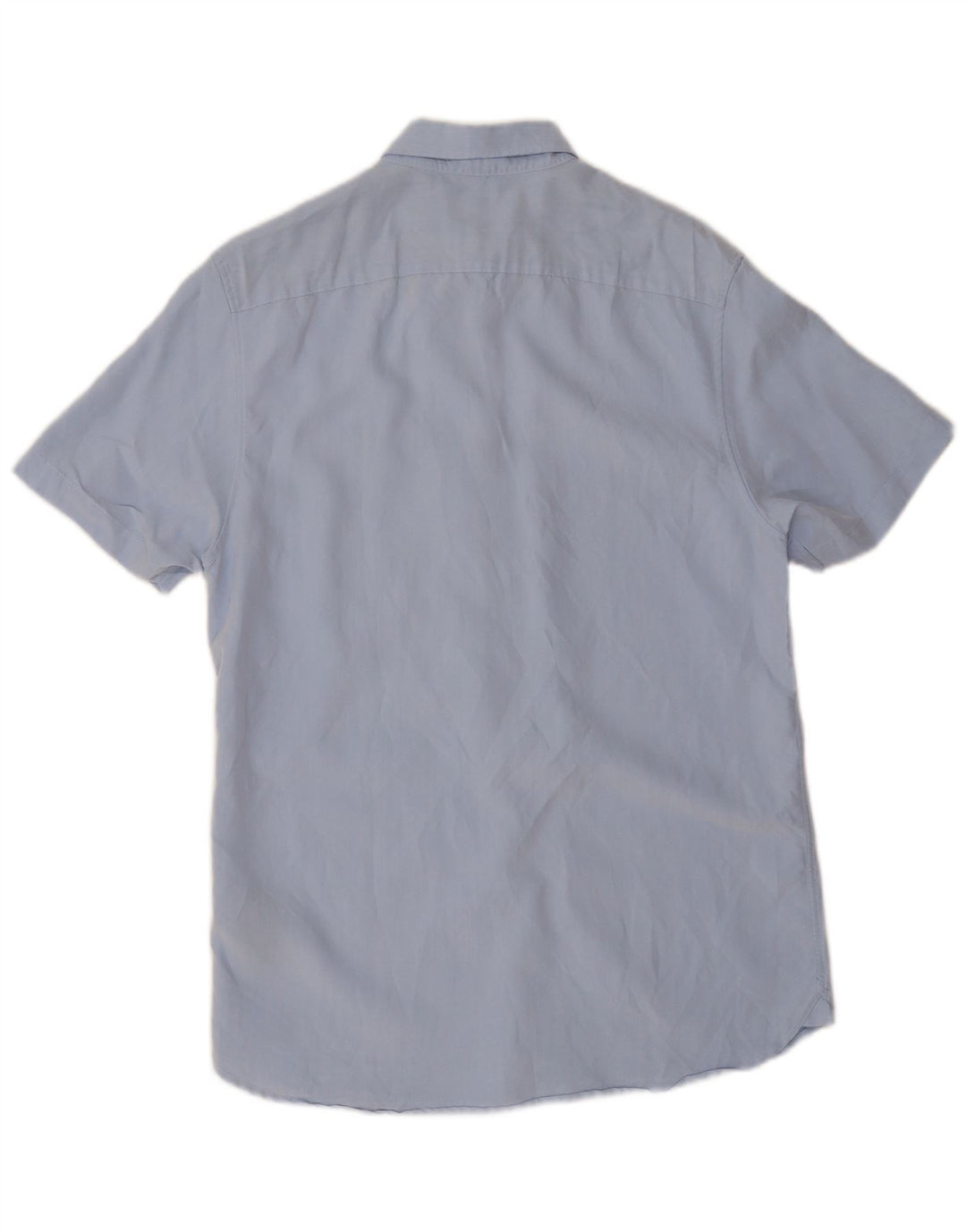 Ted Baker Herren Kurzarmhemd Größe 3 Mittelblaues Modal