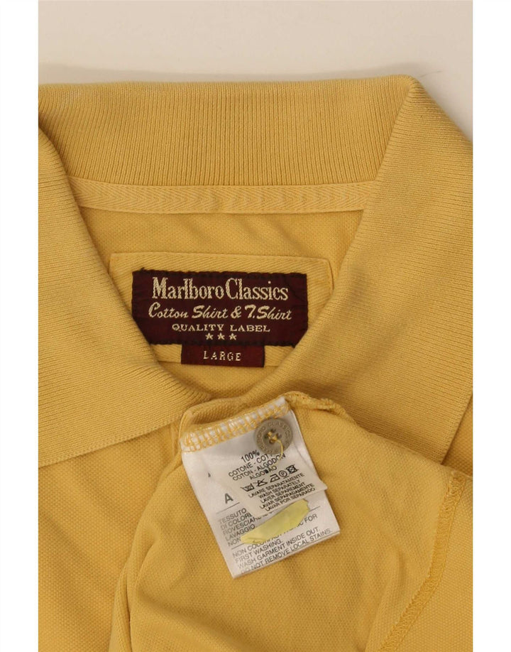 Marlboro Classics Herren-Poloshirt, große gelbe Baumwolle