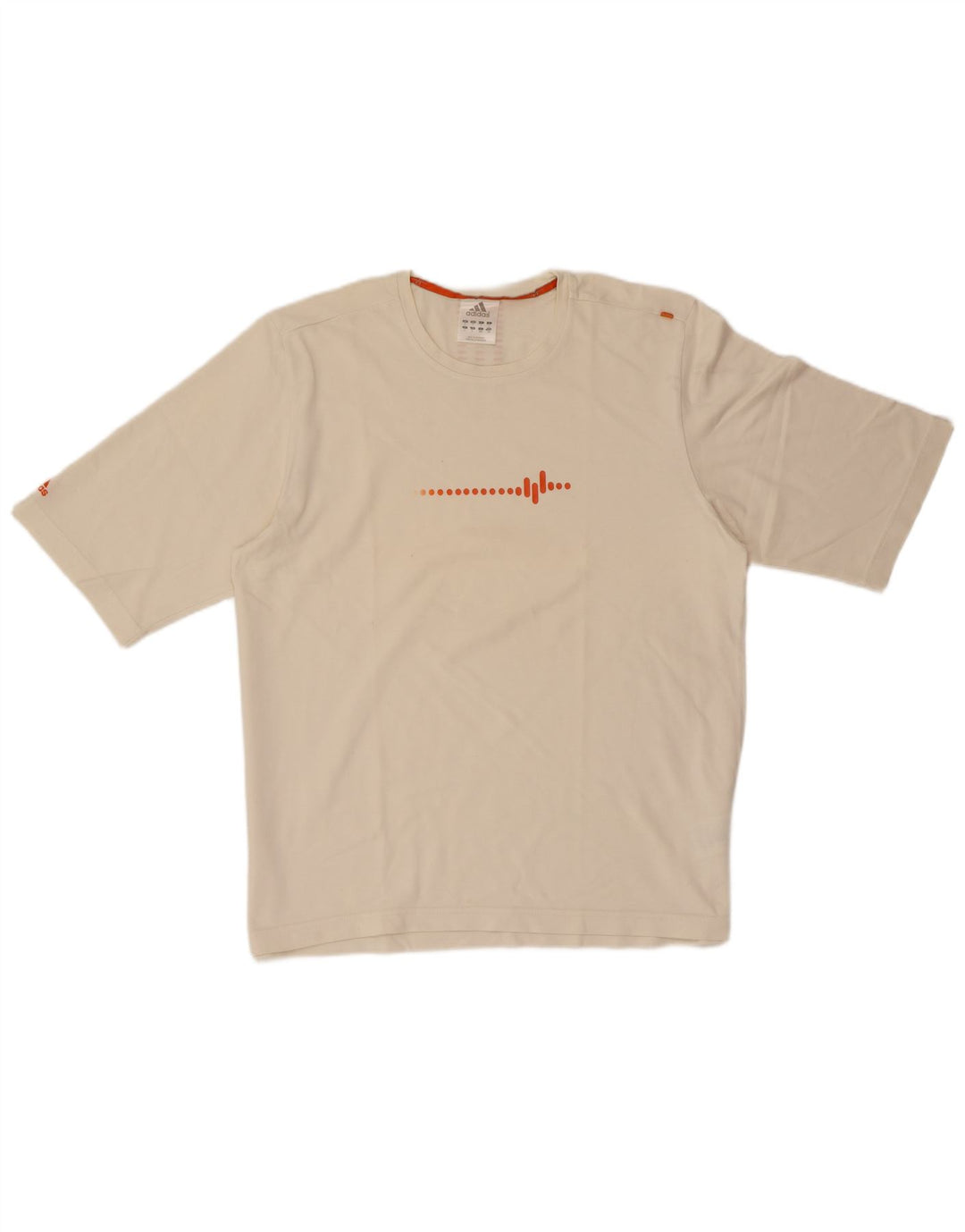 ADIDAS Herren-T-Shirt mit Grafik, groß, aus weißer Baumwolle