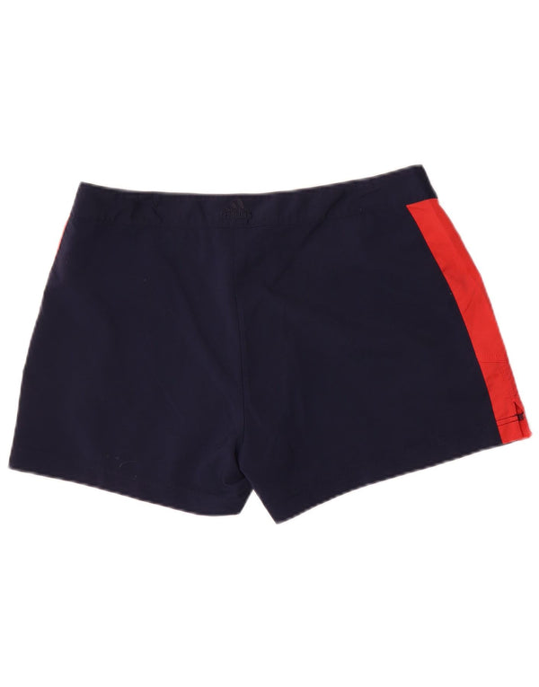 Adidas Damen Casual Shorts UK 14 Medium W30 Marineblau Colourblock