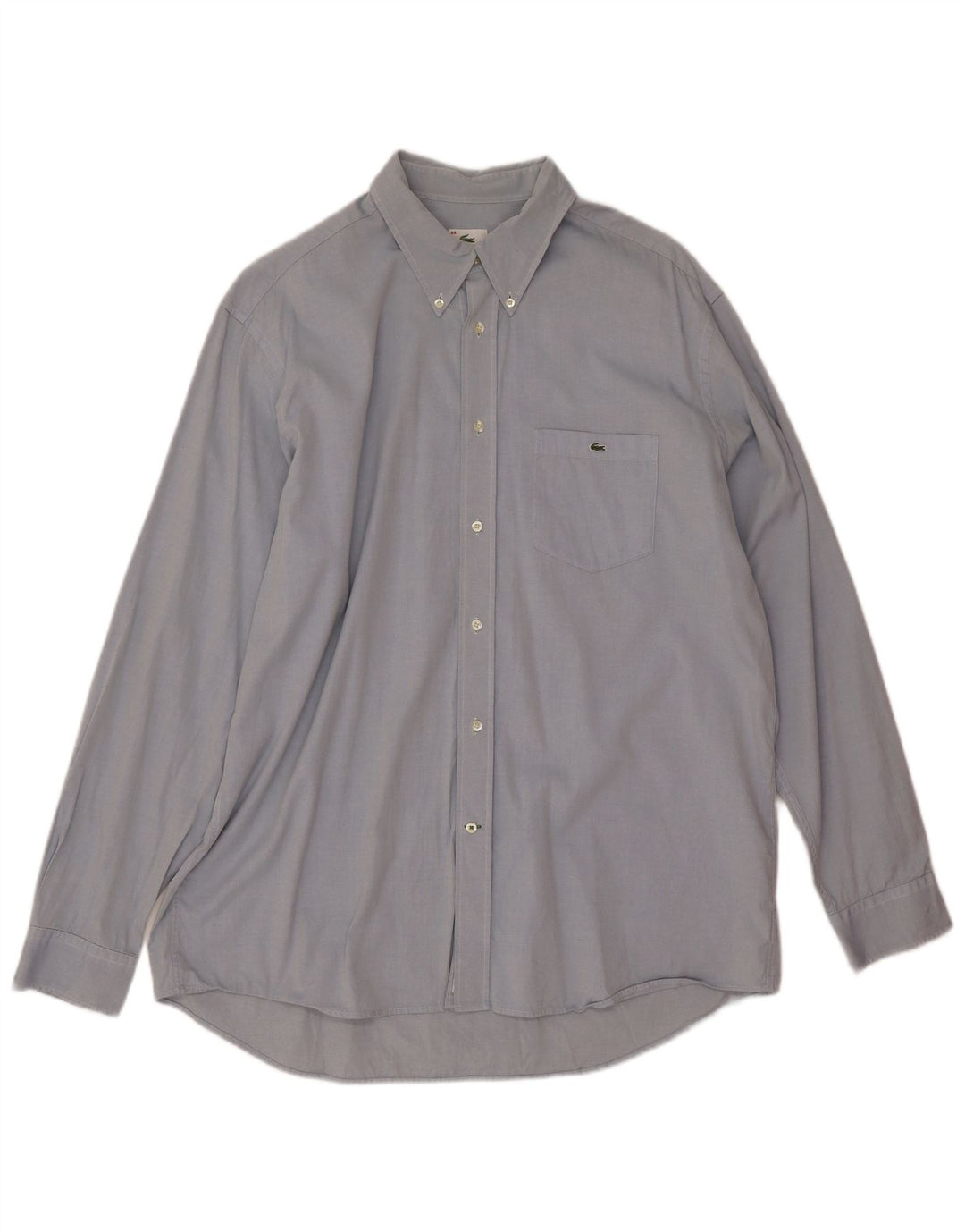 Lacoste Herrenhemd Größe 44 XL Blaue Baumwolle