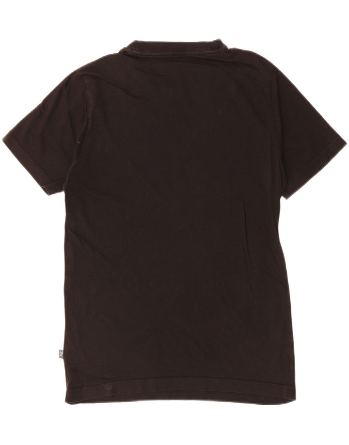 PUMA Mens Graphic T-Shirt Top Small Black Cotton