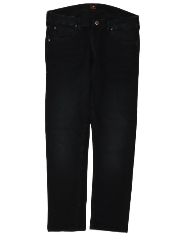 Lee Damen Straight Jeans W36 L29 Marineblau