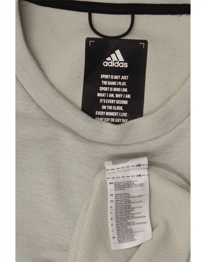 Adidas Herren Graphic Regular Fit Sweatshirt Pullover Mittelgrünes Polyester
