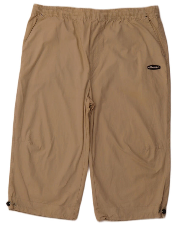 ELLESSE Herren-Bermuda-Sportshorts, große beige Baumwolle